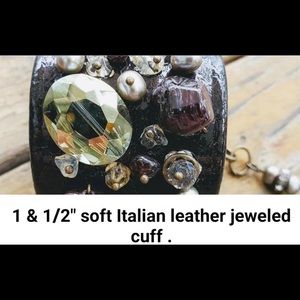 #brandnew #softitalianleather #jeweled #cuff